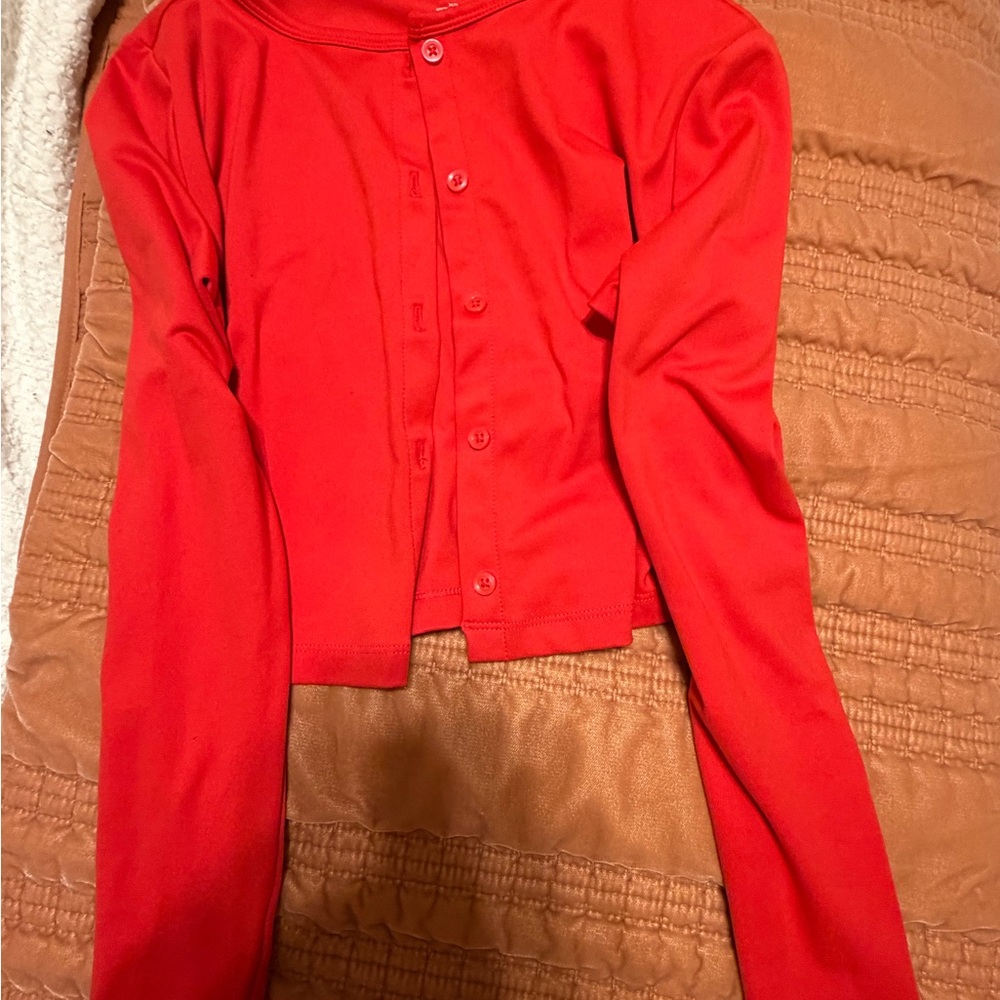 Wild Fable Vibrant Red Cardigan